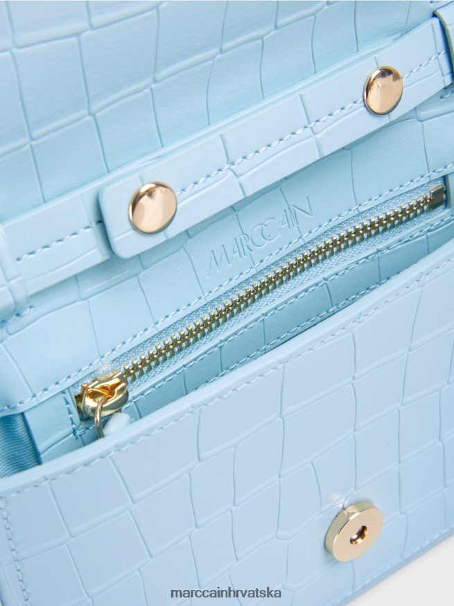 atmosferski plava Marc Cain torba za rame s ukrasnim prstenom oprema 4D66P41536