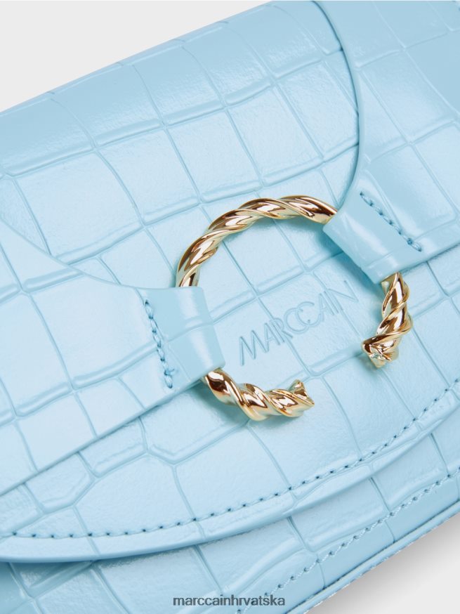 atmosferski plava Marc Cain torba za rame s ukrasnim prstenom oprema 4D66P41536