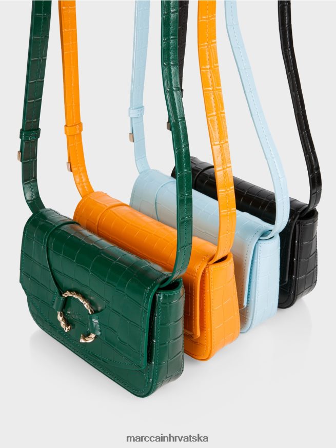 atmosferski plava Marc Cain torba za rame s ukrasnim prstenom oprema 4D66P41536