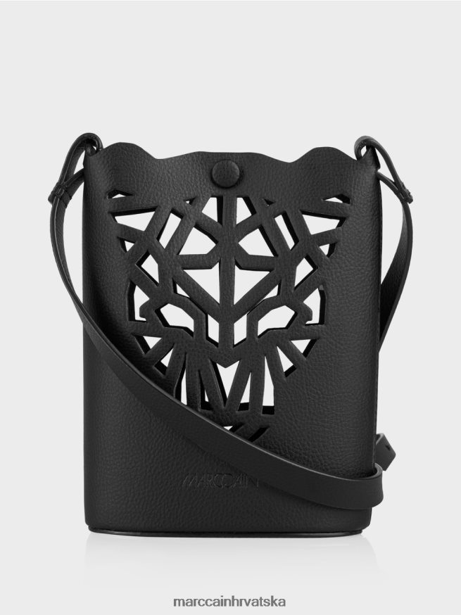 crno Marc Cain "rethink together" mini torba s leopard glavom oprema 4D66P41525