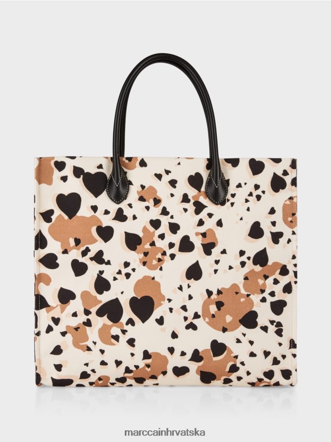krema Marc Cain leopard velika torba s natpisom mc oprema 4D66P41550