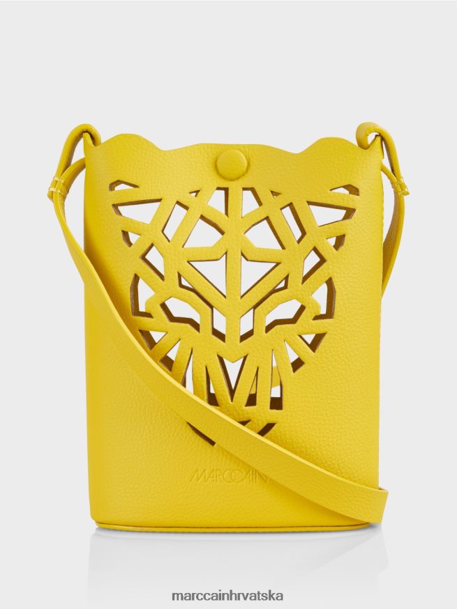 limun zelena Marc Cain "rethink together" mini torba s leopard glavom oprema 4D66P41532